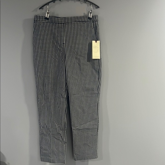 Blue and White Checkered Pants - Picture 1 of 7